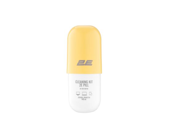 Спрей для очистки 2E PILL 140ml for office equipment +Microfibre 20 cm, white-yellow (2E-SK140YW)