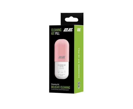 Спрей для очистки 2E PILL 140ml for office equipment +Microfibre 20 cm, white-pink (2E-SK140PN), изображение 4 Спрей для очистки 2E PILL 140ml for office equipment +Microfibre 20 cm, white-pink (2E-SK140PN), изображение 4