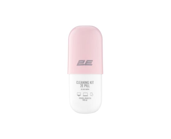 Спрей для очищення 2E PILL 140ml for office equipment +Microfibre 20 cm, white-pink (2E-SK140PN)