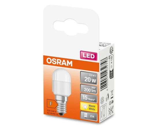 Лампочка Osram LED T26 20 2,3W/827 230V FR E14 (4058075432758), зображення 4 Лампочка Osram LED T26 20 2,3W/827 230V FR E14 (4058075432758), зображення 4
