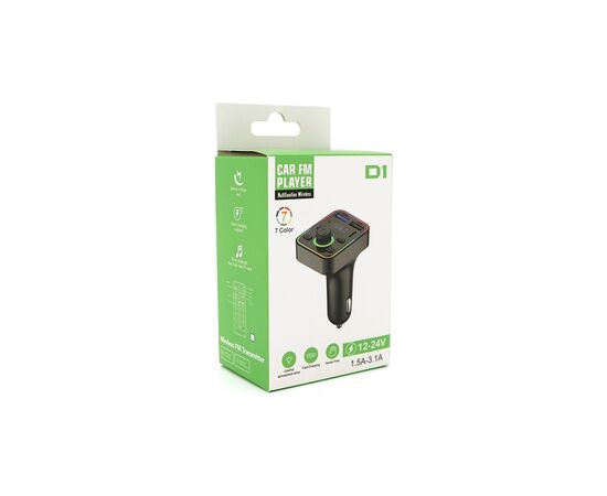 FM модулятор Voltronic D1, підсвітка 7 кольорів, 1.5-3.1A, USB, TF (FM-D1-7Col), изображение 4 FM модулятор Voltronic D1, підсвітка 7 кольорів, 1.5-3.1A, USB, TF (FM-D1-7Col), изображение 4