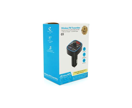 FM модулятор Voltronic Q1, 1.5A, FM, USB, TF (FM-Q1), изображение 4 FM модулятор Voltronic Q1, 1.5A, FM, USB, TF (FM-Q1), изображение 4