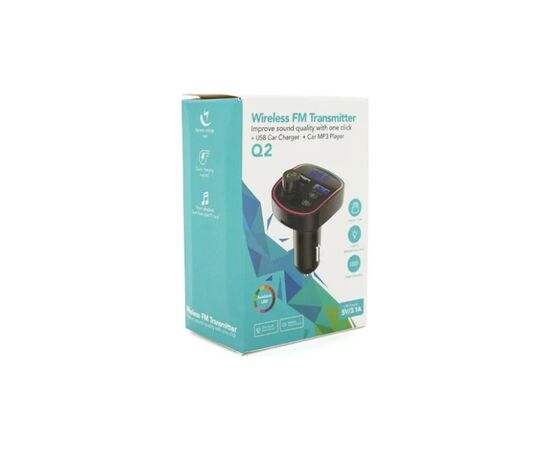 FM модулятор Voltronic Q2 з еквалайзером, 1.5A, FM, USB, TF (FM-Q2EQ), изображение 3 FM модулятор Voltronic Q2 з еквалайзером, 1.5A, FM, USB, TF (FM-Q2EQ), изображение 3