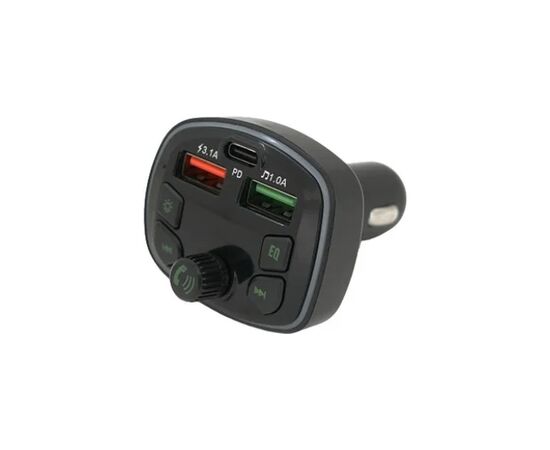 FM модулятор Voltronic Q7 з еквалайзером, 3.1A, PD18W, USB, TF (FM-Q7EQ), изображение 2 FM модулятор Voltronic Q7 з еквалайзером, 3.1A, PD18W, USB, TF (FM-Q7EQ), изображение 2