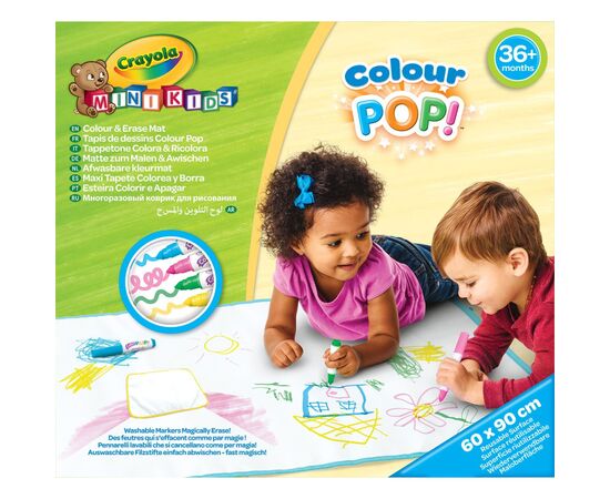 Набір для творчості Crayola Mini Kids Багаторазовий килимок для малювання, з фломастер (81-8132)