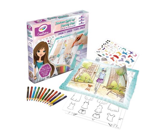 Набор для творчества Crayola Доска для рисования с подсветкой Fashion с карандашами (25-5980), изображение 2 Набор для творчества Crayola Доска для рисования с подсветкой Fashion с карандашами (25-5980), изображение 2