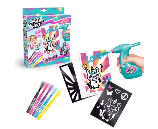 Набор для творчества Canal Toys DIY Airbrush Art с постерами (AIR015), изображение 2 Набор для творчества Canal Toys DIY Airbrush Art с постерами (AIR015), изображение 2