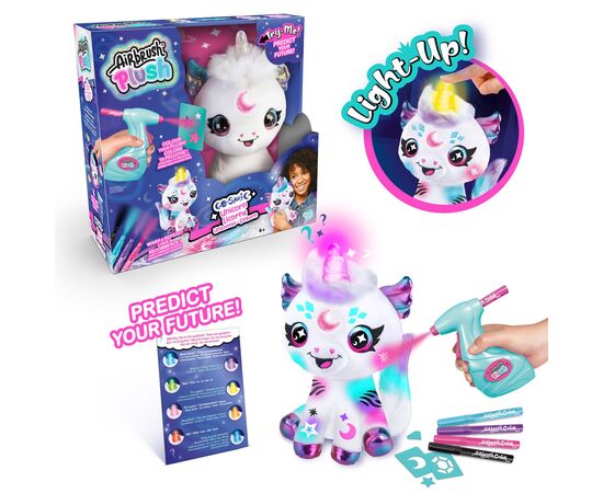 Набор для творчества Canal Toys DIY Airbrush Plush Единорог Космик с сияющим рогом (AIR028), изображение 2 Набор для творчества Canal Toys DIY Airbrush Plush Единорог Космик с сияющим рогом (AIR028), изображение 2