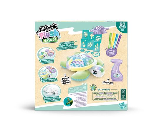 Набор для творчества Canal Toys DIY Airbrush Plush Nature Зеленая Черепаха (OFG280), изображение 10 Набор для творчества Canal Toys DIY Airbrush Plush Nature Зеленая Черепаха (OFG280), изображение 10