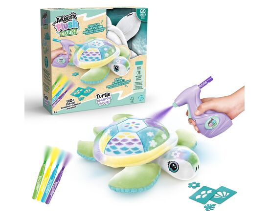 Набор для творчества Canal Toys DIY Airbrush Plush Nature Зеленая Черепаха (OFG280), изображение 2 Набор для творчества Canal Toys DIY Airbrush Plush Nature Зеленая Черепаха (OFG280), изображение 2