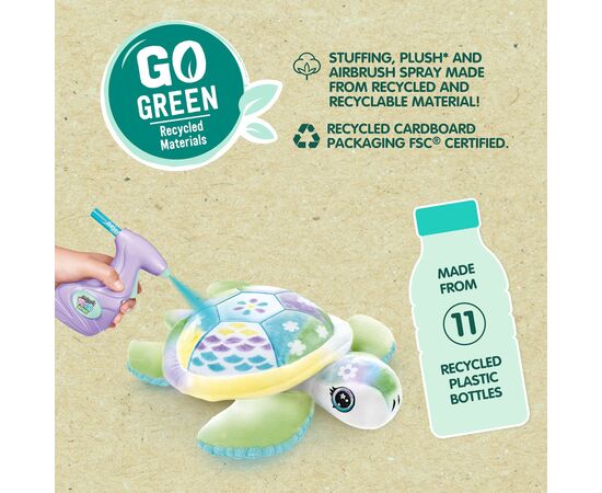Набор для творчества Canal Toys DIY Airbrush Plush Nature Зеленая Черепаха (OFG280), изображение 6 Набор для творчества Canal Toys DIY Airbrush Plush Nature Зеленая Черепаха (OFG280), изображение 6