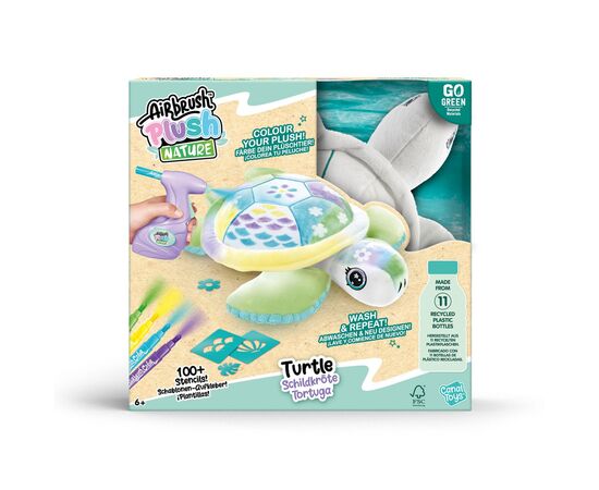 Набор для творчества Canal Toys DIY Airbrush Plush Nature Зеленая Черепаха (OFG280), изображение 9 Набор для творчества Canal Toys DIY Airbrush Plush Nature Зеленая Черепаха (OFG280), изображение 9