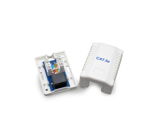 Компьютерная розетка Cablexpert RJ45x1 UTP, cat.5e (NCAC-1U5E-01), изображение 2 Компьютерная розетка Cablexpert RJ45x1 UTP, cat.5e (NCAC-1U5E-01), изображение 2
