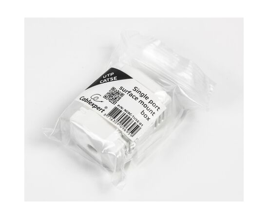 Компьютерная розетка Cablexpert RJ45x1 UTP, cat.5e (NCAC-1U5E-01), изображение 3 Компьютерная розетка Cablexpert RJ45x1 UTP, cat.5e (NCAC-1U5E-01), изображение 3