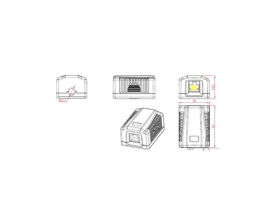 Компьютерная розетка Cablexpert RJ45x1 UTP, cat.5e (NCAC-1U5E-01), изображение 4 Компьютерная розетка Cablexpert RJ45x1 UTP, cat.5e (NCAC-1U5E-01), изображение 4