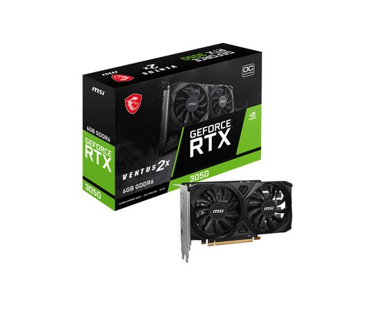 Видеокарта MSI GeForce RTX3050 6Gb VENTUS 2X E OC (RTX 3050 VENTUS 2X E 6G OC), изображение 5 Видеокарта MSI GeForce RTX3050 6Gb VENTUS 2X E OC (RTX 3050 VENTUS 2X E 6G OC), изображение 5