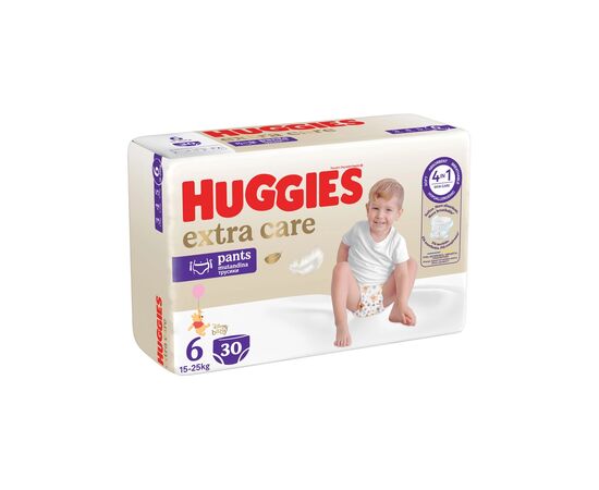 Подгузники Huggies Extra Care Pants 6 15-25 кг 30 шт (5029053582436), изображение 2 Подгузники Huggies Extra Care Pants 6 15-25 кг 30 шт (5029053582436), изображение 2