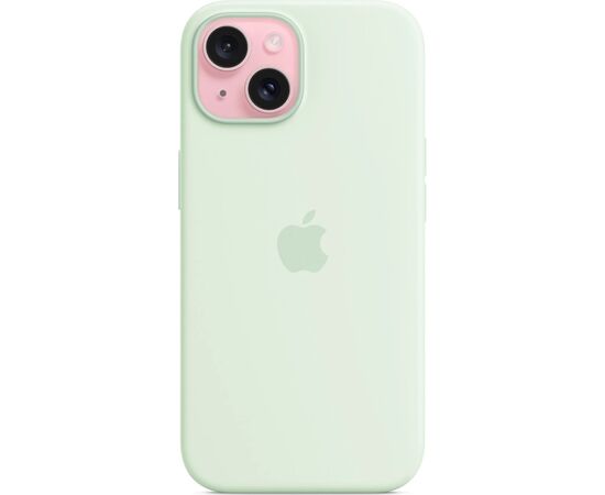 Чехол для мобильного телефона Apple iPhone 15 Silicone Case with MagSafe - Soft Mint,Model A3123 (MWNC3ZM/A), изображение 3 Чехол для мобильного телефона Apple iPhone 15 Silicone Case with MagSafe - Soft Mint,Model A3123 (MWNC3ZM/A), изображение 3