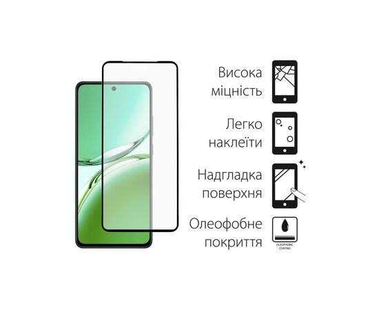 Стекло защитное Dengos Full Glue OPPO Reno 12F 4G (black) (TGFG-374), изображение 2 Стекло защитное Dengos Full Glue OPPO Reno 12F 4G (black) (TGFG-374), изображение 2