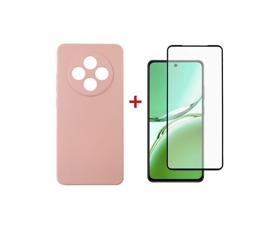 Чохол до мобільного телефона Dengos Oppo Reno 12 F/FS Soft + glass (Pink) (DG-KM-116)