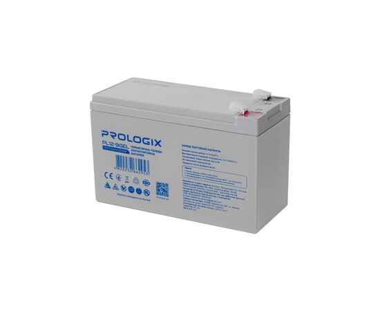 Батарея к ИБП Prologix 12V-9Ah GEL (PL12-9GEL), изображение 3 Батарея к ИБП Prologix 12V-9Ah GEL (PL12-9GEL), изображение 3