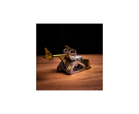 Конструктор Metal Time Колекцiйна модель Graceful CAT Бульдозер механічний двоколірний (MT073), зображення 4