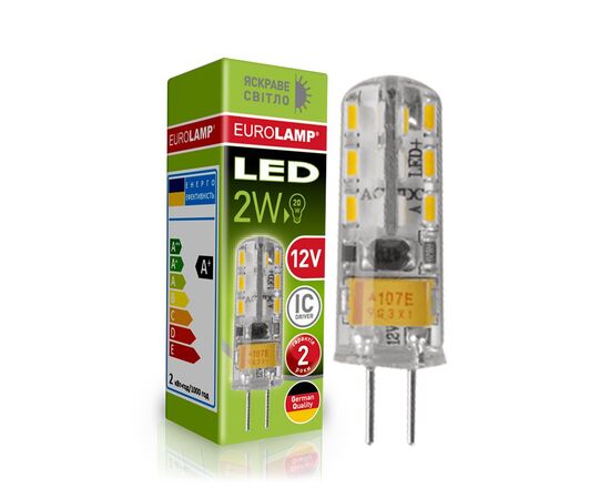 Лампочка Eurolamp LED силикон G4 2W 4000K 12V (LED-G4-0240(12))