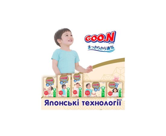 Подгузники GOO.N Premium Soft Трусики размер 4L 9-14 кг 88 шт (F1010101-157-2), изображение 9 Подгузники GOO.N Premium Soft Трусики размер 4L 9-14 кг 88 шт (F1010101-157-2), изображение 9