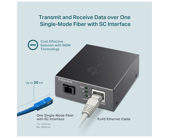 Медиаконвертер TP-Link FC311B-2, изображение 7 Медиаконвертер TP-Link FC311B-2, изображение 7