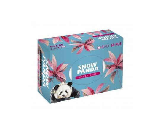 Салфетки косметические Сніжна Панда Extra Care 3 слоя 60 шт. (4820183971227), изображение 2 Салфетки косметические Сніжна Панда Extra Care 3 слоя 60 шт. (4820183971227), изображение 2