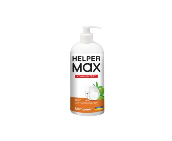 Средство для ручного мытья посуды Helper Max Ultra Рower Концентрат 1 л (4820183972095)