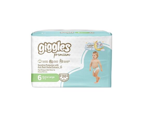 Підгузки Giggles Premium 6 Extra Large 15 + кг 20 шт (8680131206926)