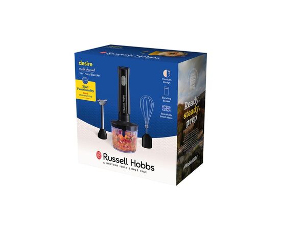Блендер Russell Hobbs Hobbs заглибний Desire Matte Charcoal, 500Вт, чаша-500мл, вінчик, міні-п (27141-56), изображение 8 Блендер Russell Hobbs Hobbs заглибний Desire Matte Charcoal, 500Вт, чаша-500мл, вінчик, міні-п (27141-56), изображение 8