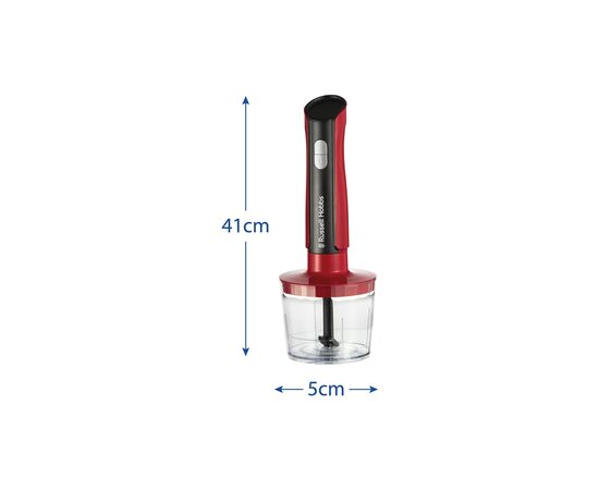Блендер Russell Hobbs Hobbs заглибний Desire Red, 500Вт, чаша-500мл, вінчик, міні-подріб. (27140-56), изображение 12 Блендер Russell Hobbs Hobbs заглибний Desire Red, 500Вт, чаша-500мл, вінчик, міні-подріб. (27140-56), изображение 12