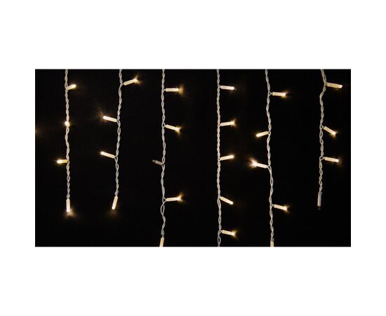 Гирлянда Delux Icicle 75LED 2x0.7m 18 flash теплый белый/белый IP44 EN (90012959), изображение 2 Гирлянда Delux Icicle 75LED 2x0.7m 18 flash теплый белый/белый IP44 EN (90012959), изображение 2