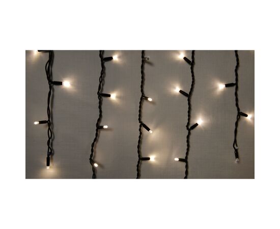 Гирлянда Delux Icicle 75LED 2x0.7m 18 flash теплый белый/черный IP44 EN (90012960), изображение 2 Гирлянда Delux Icicle 75LED 2x0.7m 18 flash теплый белый/черный IP44 EN (90012960), изображение 2