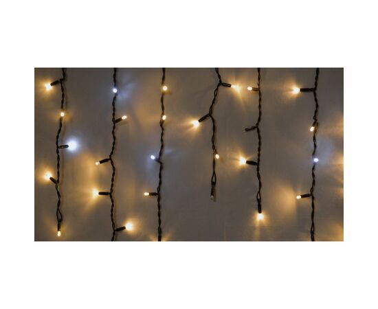 Гирлянда Delux Icicle 75LED 2x0.7m 18 бел. flash теплый белый/черный IP44 EN (90015185), изображение 2 Гирлянда Delux Icicle 75LED 2x0.7m 18 бел. flash теплый белый/черный IP44 EN (90015185), изображение 2