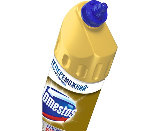 Средство для чистки унитаза Domestos Ультра Блеск 1 л (8714100707876), изображение 3 Средство для чистки унитаза Domestos Ультра Блеск 1 л (8714100707876), изображение 3