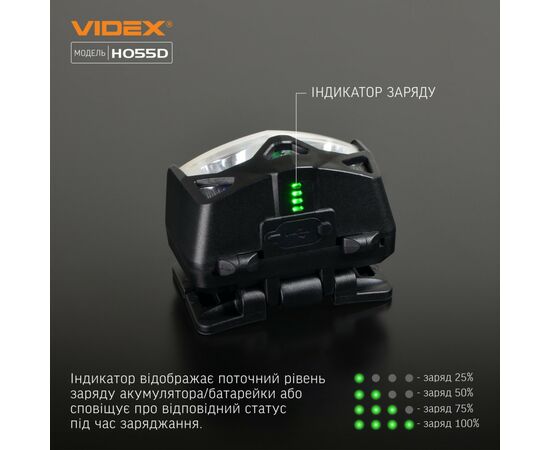 Фонарь Videx VLF-H055D 500Lm 5000K (VLF-H055D), изображение 7 Фонарь Videx VLF-H055D 500Lm 5000K (VLF-H055D), изображение 7