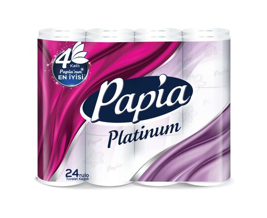 Туалетная бумага Papia Platinum 4 слоя 24 рулона (8690536026371)