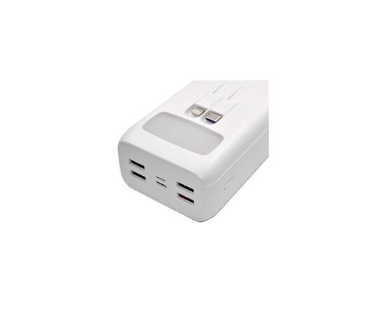 Батарея универсальная Denmen DP31 30000mAh PD/20W, QC/22,5W, flashlight, cable (DP-31WH), изображение 2 Батарея универсальная Denmen DP31 30000mAh PD/20W, QC/22,5W, flashlight, cable (DP-31WH), изображение 2