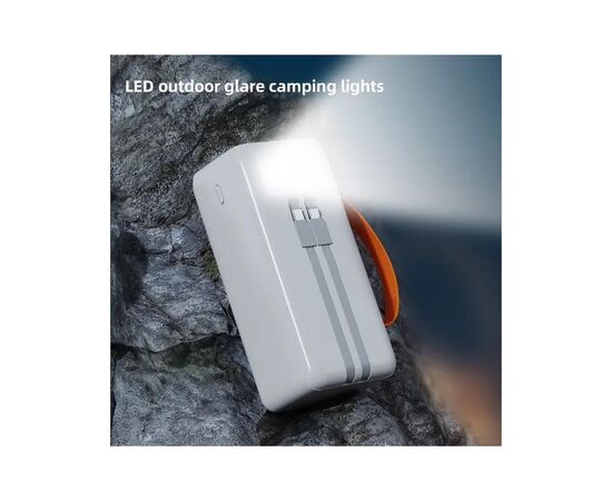 Батарея универсальная Denmen DP31 30000mAh PD/20W, QC/22,5W, flashlight, cable (DP-31WH), изображение 6 Батарея универсальная Denmen DP31 30000mAh PD/20W, QC/22,5W, flashlight, cable (DP-31WH), изображение 6