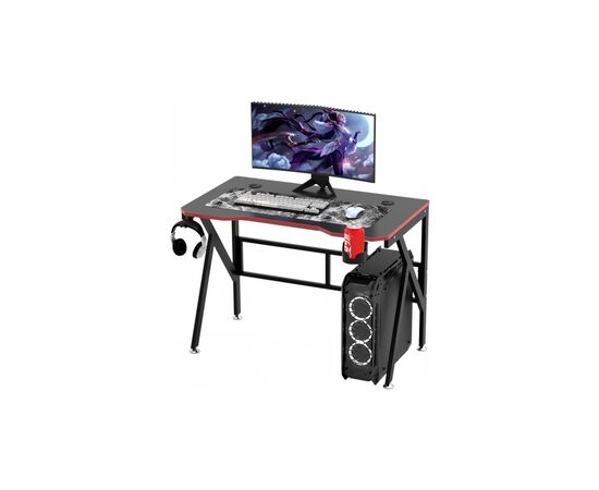 Компьютерный стол GT Racer T-1218 Black (T-1218 (120x60x73) Black), изображение 4 Компьютерный стол GT Racer T-1218 Black (T-1218 (120x60x73) Black), изображение 4