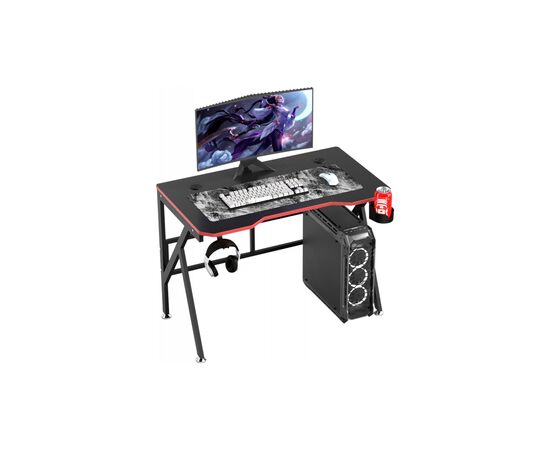 Компьютерный стол GT Racer T-1218 Black (T-1218 (120x60x73) Black), изображение 5 Компьютерный стол GT Racer T-1218 Black (T-1218 (120x60x73) Black), изображение 5
