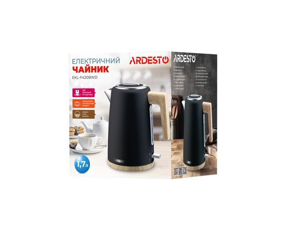 Электрочайник Ardesto EKL-F420BWD, изображение 6 Электрочайник Ardesto EKL-F420BWD, изображение 6