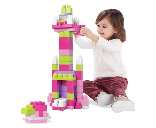 Конструктор Mega Bloks розовый в мешке 80 деталей (DCH62), изображение 8 Конструктор Mega Bloks розовый в мешке 80 деталей (DCH62), изображение 8