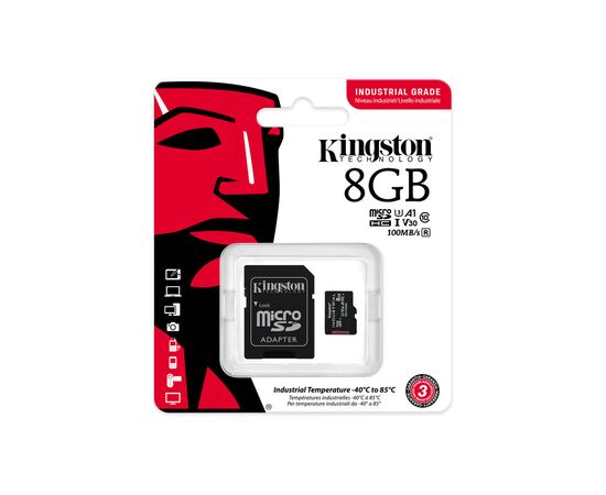 Карта памяти Kingston 8GB microSDHC class 10 UHS-I V30 A1 (SDCIT2/8GB), изображение 3 Карта памяти Kingston 8GB microSDHC class 10 UHS-I V30 A1 (SDCIT2/8GB), изображение 3