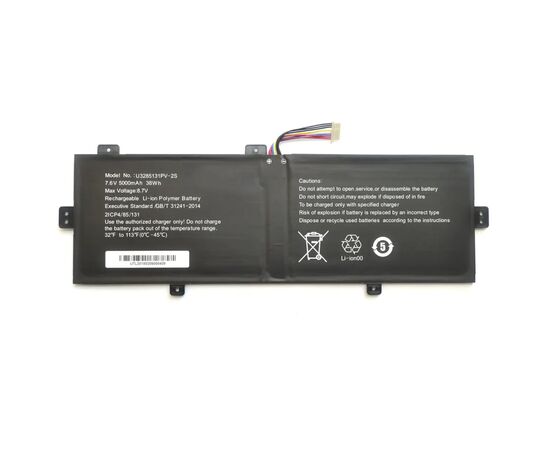 Аккумулятор для ноутбука Vinga Iron S140 YJ3582133P (K148) 10(9)-pin, 5000mAh (38Wh), 2cell, 7.6V, Li-Pol AlSoft (A97796)