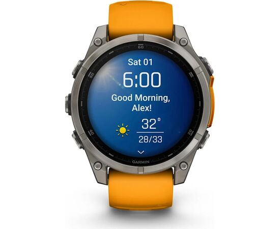 Смарт-часы Garmin fenix 8 47mm, AMOLED, Saph, Ti/Bare/Grpht, SparkOrg/GrphtBd, (010-02904-11), изображение 12