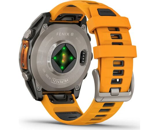 Смарт-часы Garmin fenix 8 47mm, AMOLED, Saph, Ti/Bare/Grpht, SparkOrg/GrphtBd, (010-02904-11), изображение 6